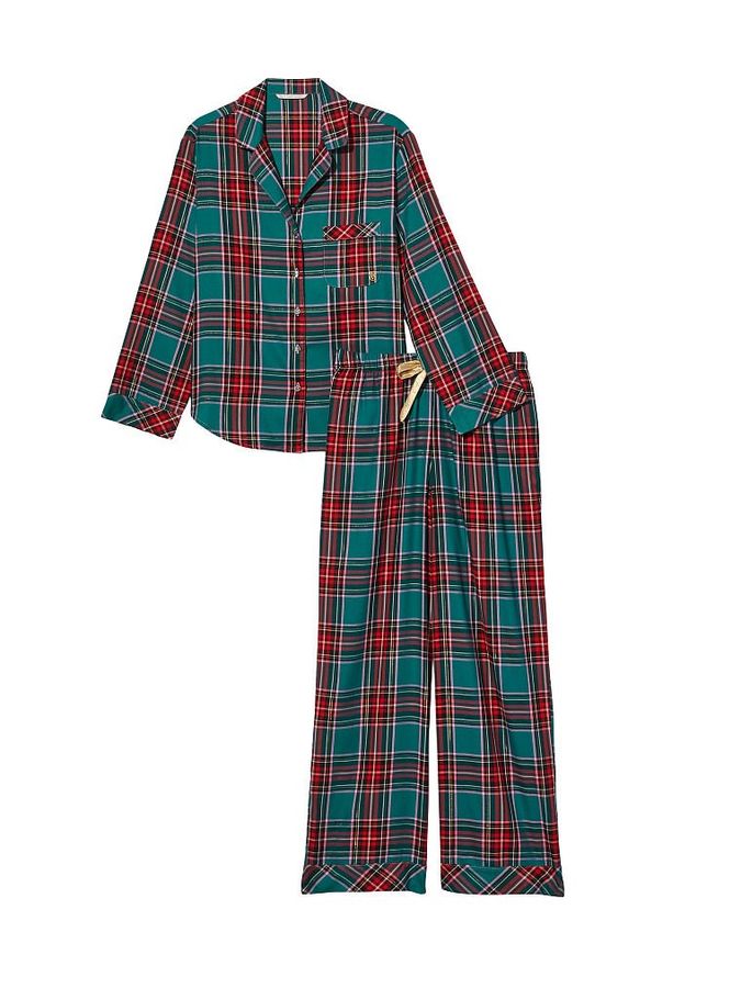 Пижама с штанами Flannel Long PJ Set Victoria's Secret