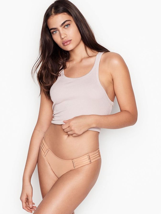 Трусики чики Striped Mesh Luxe Lingerie Victoria's Secret