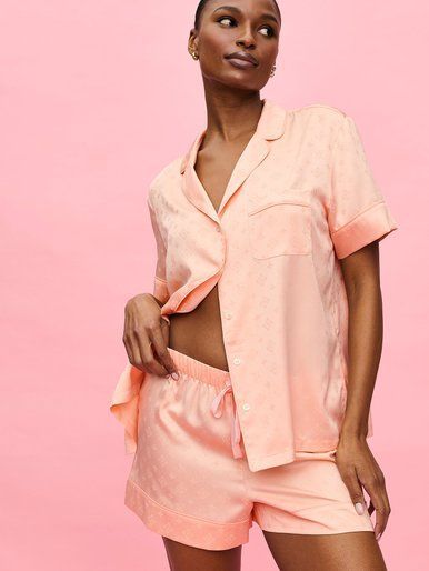 Атласна піжама із шортами Glazed Satin Short PjS Victoria's Secret