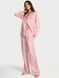 Атласная пижама с штанами Glazed Satin Bow Long PJ Set Victoria's Secret - 1