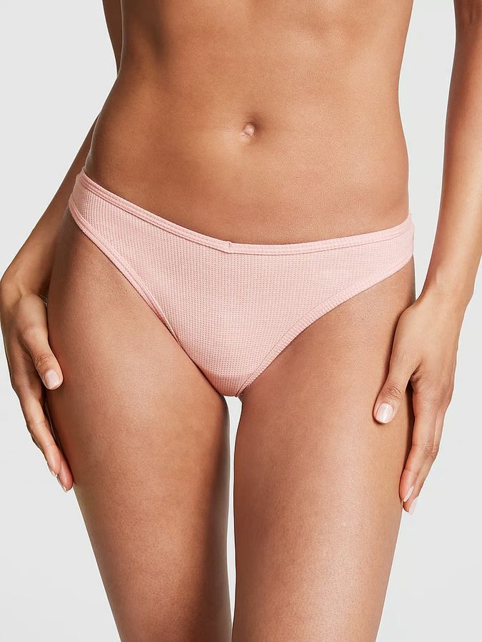 Хлопковые трусики тонг PINK
