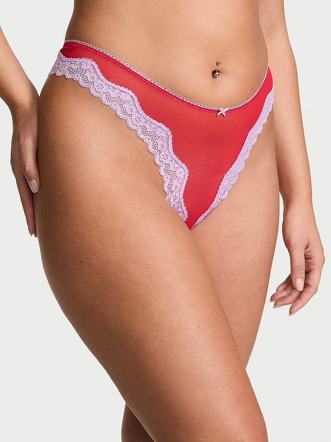 Мереживні трусики тонги Scoop Tease Victoria's Secret
