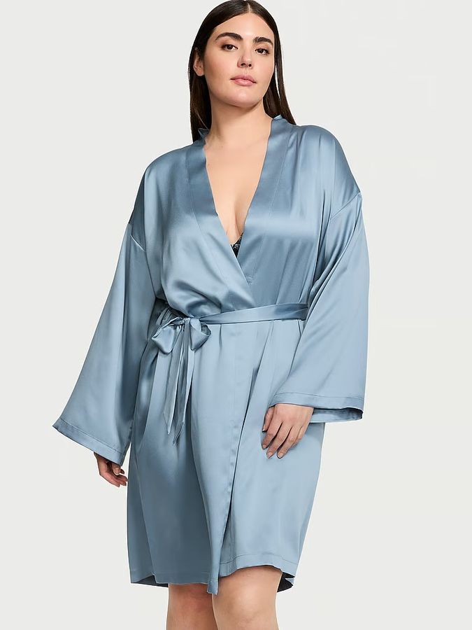 Атласний халат Satin Midi Robe Victoria's Secret