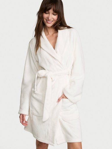 Короткий теплий халат Short Cozy Robe Victoria's Secret