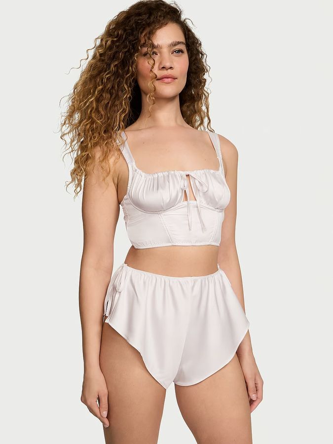 Атласный комплект Corset Top & Shorts Set Victoria's Secret