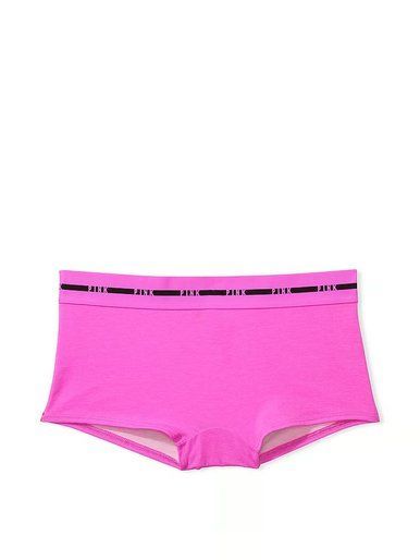 Хлопковые трусики шортики Logo Boyshort PINK