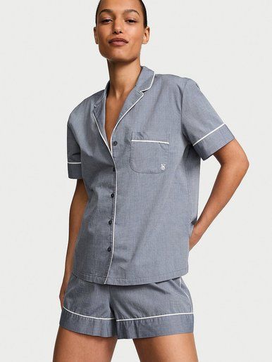 Хлопковая пижама с шортами Heritage Cotton Short PjSet Victoria's Secret