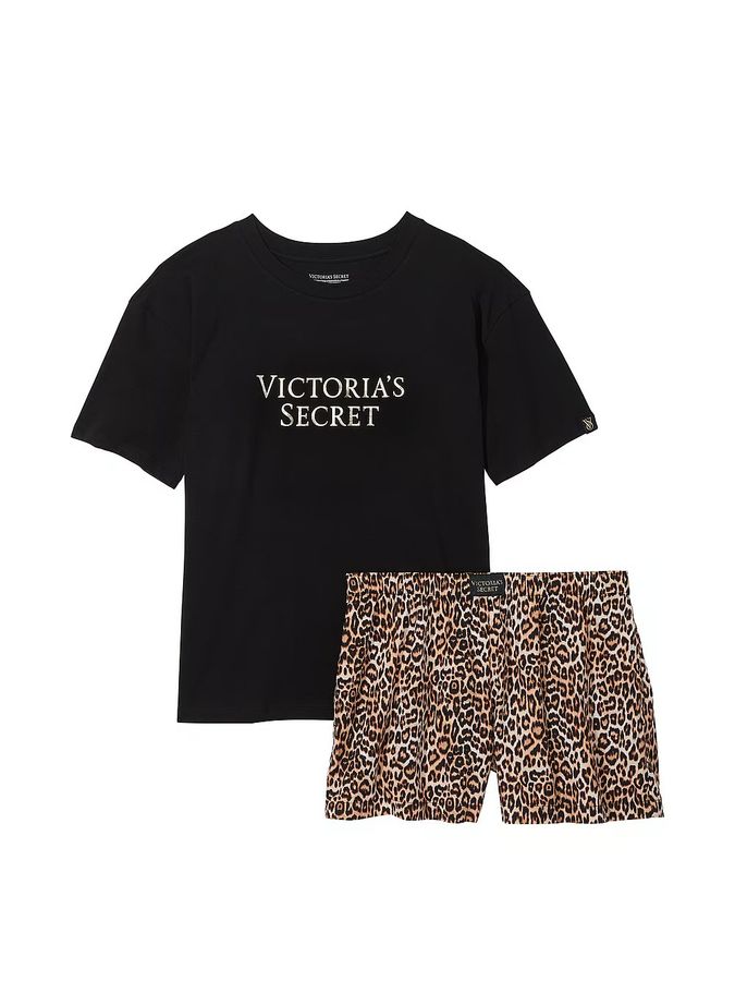 Бавовняна піжама з шортами Short Tee-jama Set Victoria's Secret