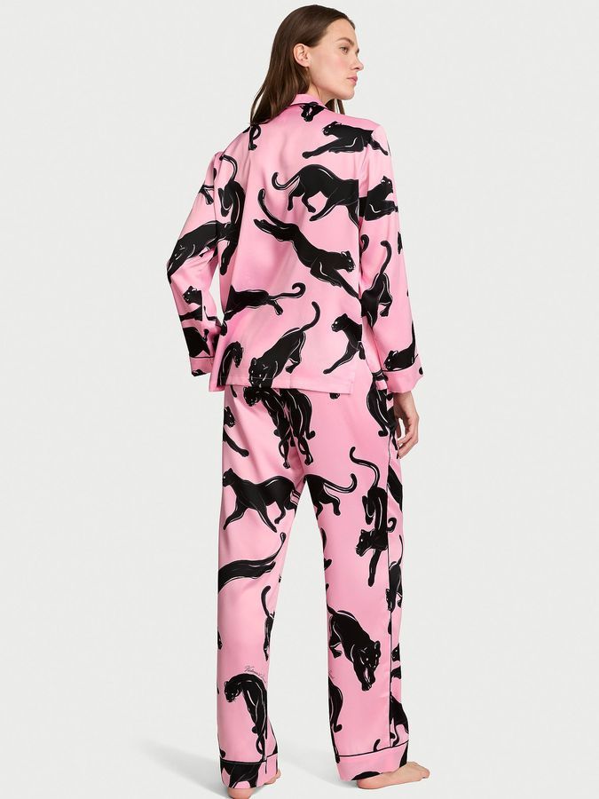 Атласна піжама з штанами Glazed Satin Long PJ Set Victoria's Secret