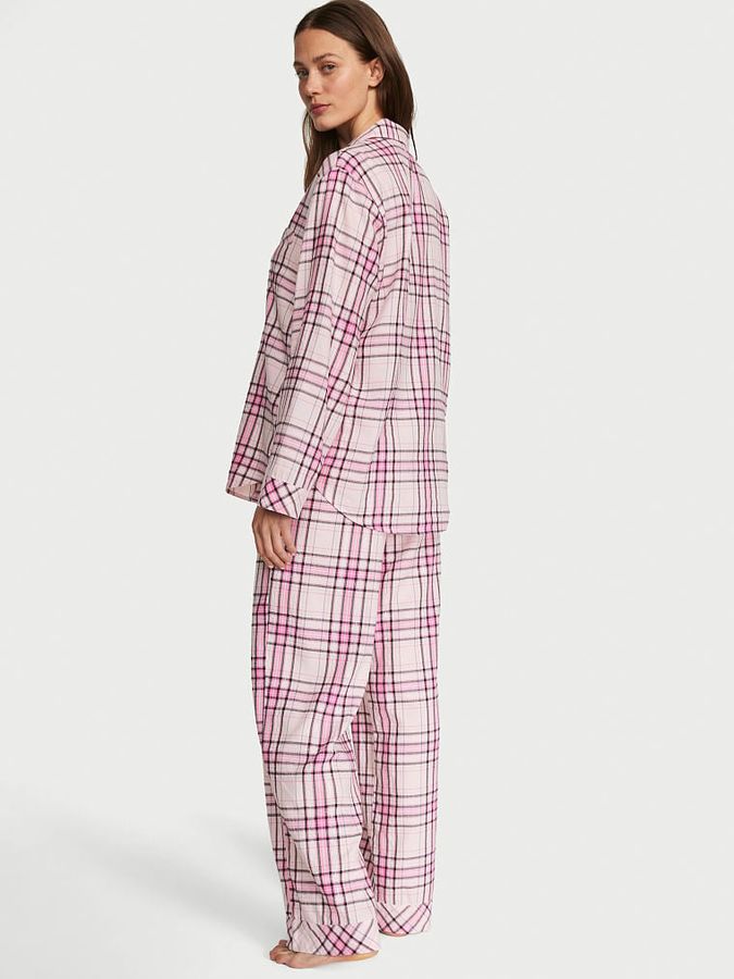 Фланелевая пижама с штанами Flannel Long PJ Set Victoria's Secret
