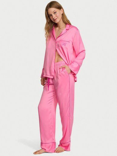 Атласна піжама з штанами Signature Satin Long Victoria's Secret