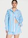 Хлопковая пижама с шортами Long-Sleeve Short PJ Set Victoria's Secret - 1