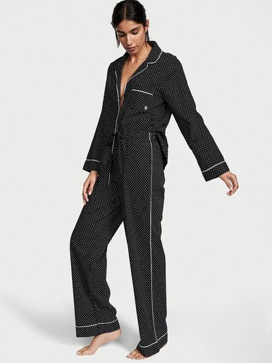 Бавовняна піжама з штанами Cotton Long PJ Set Victoria's Secret