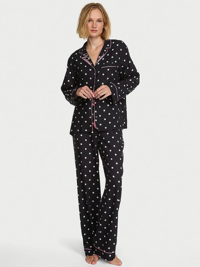 Атласна піжама з штанами Glazed Satin Long PJ Set Victoria's Secret