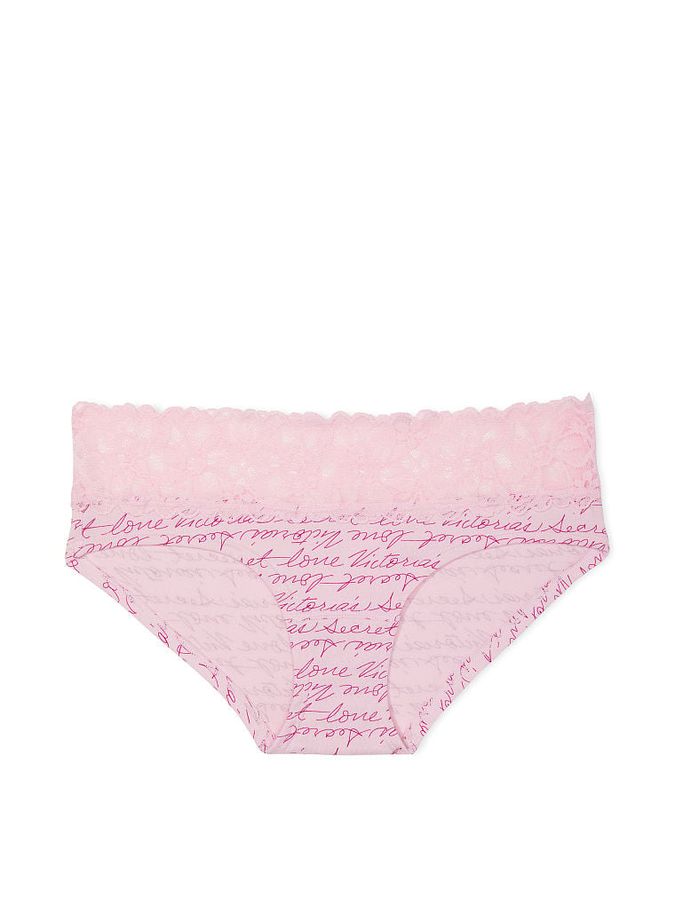 Бавовняні трусики хіпхагер Lace-waist Victoria's Secret
