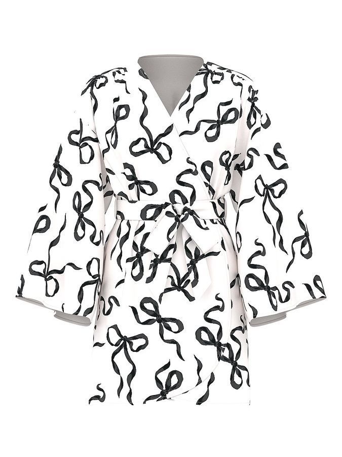 Атласный халат Satin Short Wrap Robe Victoria's Secret