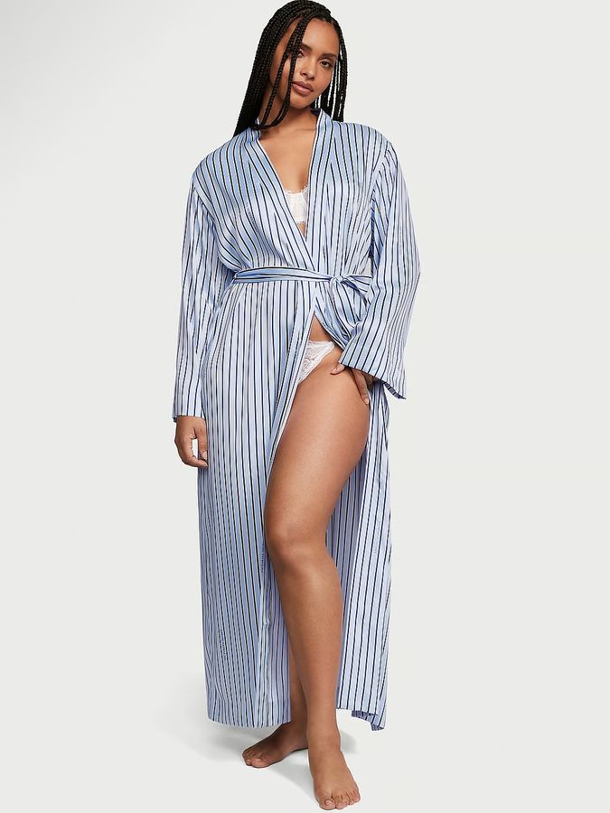 Длинный атласный халат Satin Long Robe Victoria's Secret