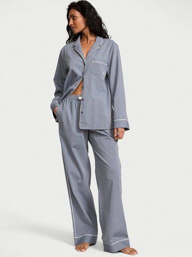 Хлопковая пижама с штанами Heritage Cotton Long PjSet Victoria's Secret