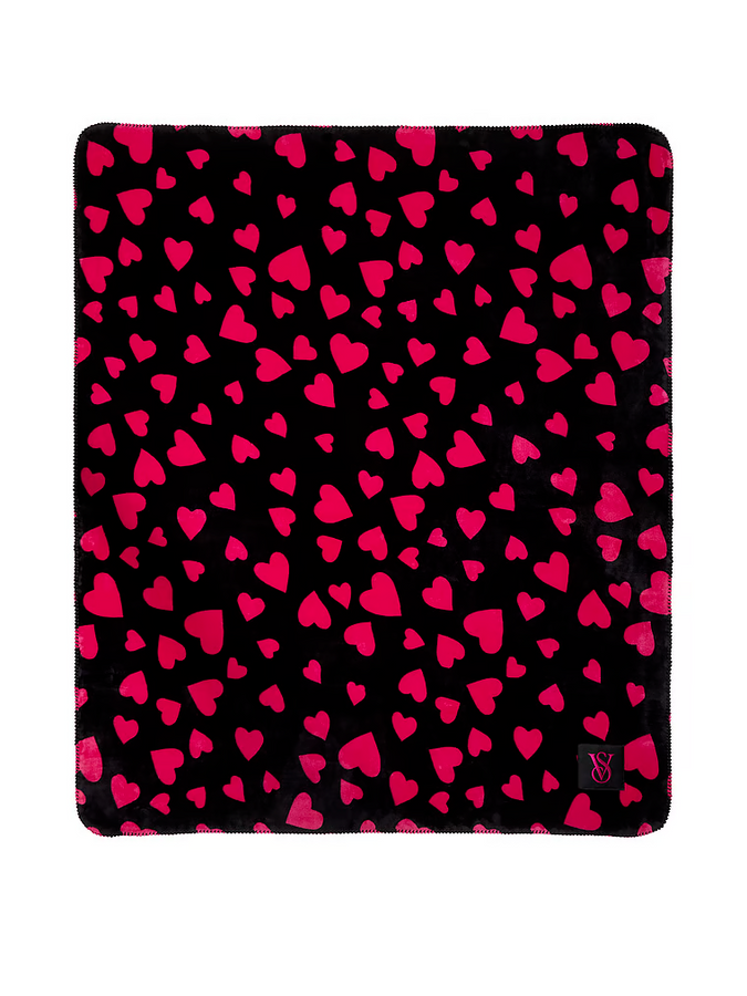 Плед Cozy-plush Blanket Heart 127*152см PINK