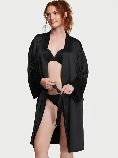Атласний халат Satin Midi Robe Victoria's Secret