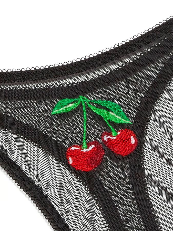 Трусики тонг Cherry Embroidery Very Sexy Victoria's Secret