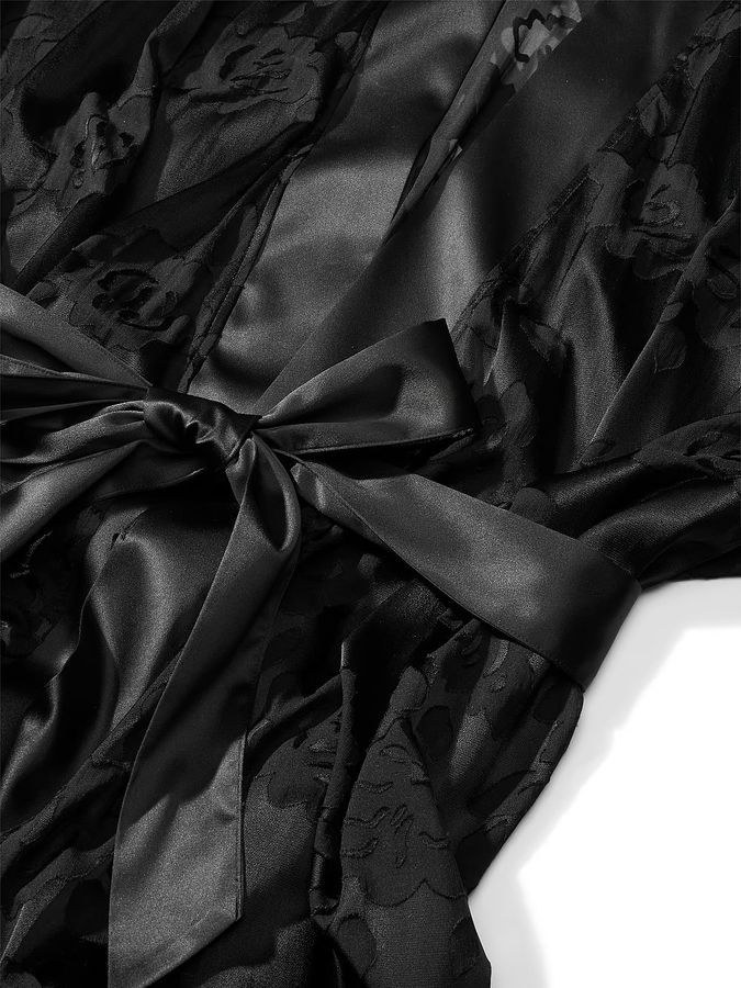 Атласный халат с вставками из сеточки VS Archives Victoria's Secret