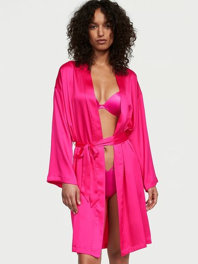 Атласный халат Satin Midi Robe Victoria's Secret