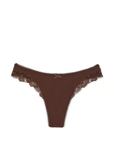 Хлопковые трусики тонг Stretch Cotton Victoria's Secret