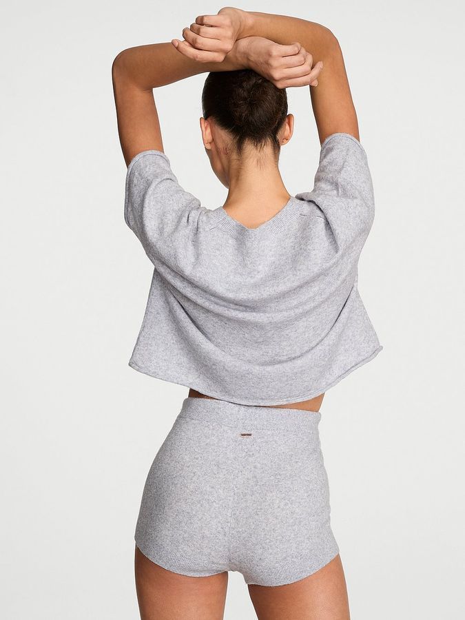 Трикотажный комплект с шортами Luxe Knit Tee & Short Set Victoria's Secret