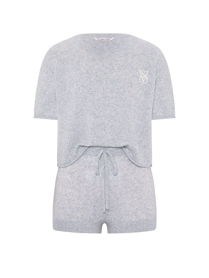 Трикотажный комплект с шортами Luxe Knit Tee & Short Set Victoria's Secret