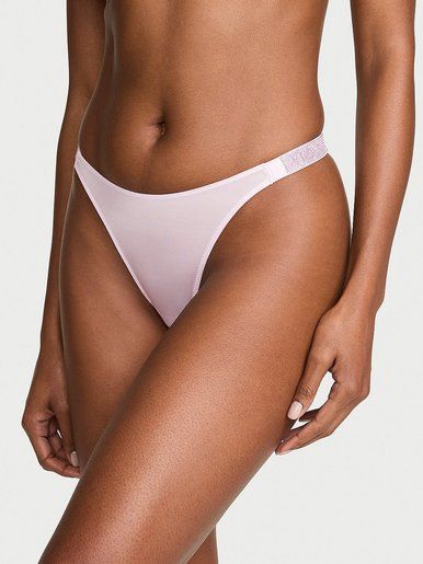 Трусики тонг Logo Strap Shine Victoria's Secret