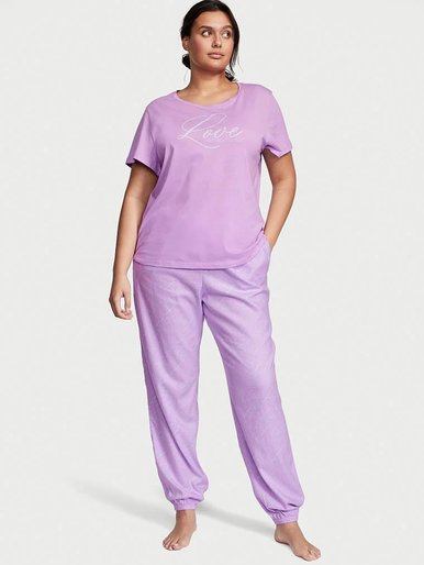 Пижама футболка с фланелевыми штанами Flannel Tee-jama Set