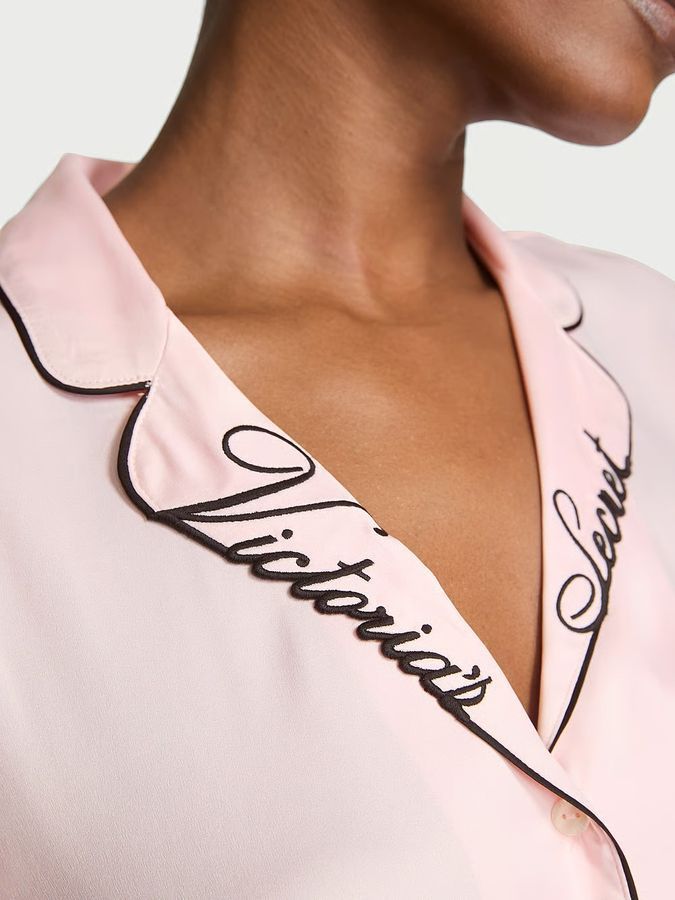 Атласна піжама з шортами Glazed Satin Short PjSet Victoria's Secret
