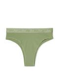 Хлопковые трусики тонг High-Waist Logo PINK