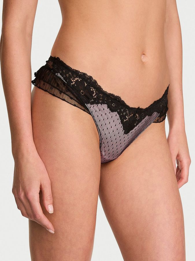 Трусики тонг Heritage Dot Mesh Victoria's Secret