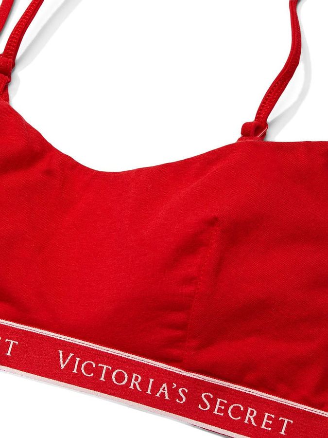 Комплект Хлопковый бралет Logo Cotton & Трусики Хлопковые хіпхагер Logo Victoria's Secret