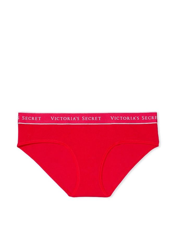 Комплект Хлопковый бралет Logo Cotton & Трусики Хлопковые хіпхагер Logo Victoria's Secret