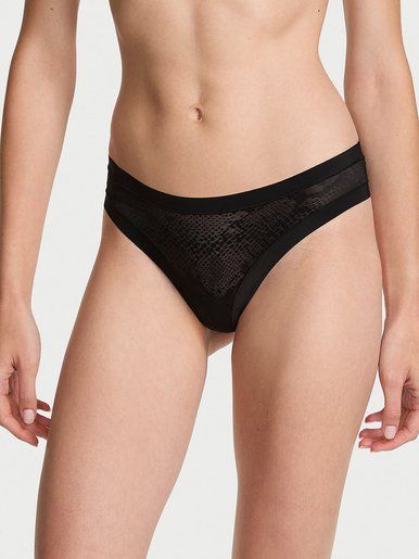 Безшовні трусики тонг No-Show Snake Mesh PINK