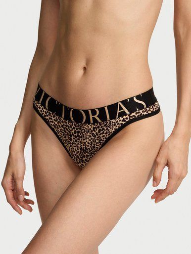 Трусики тонг Exploded Logo Cotton Victoria's Secret