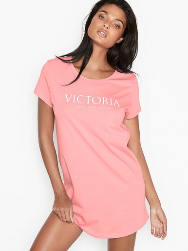 Ночная рубашка Pima Cotton Boyfriend Sleepshirt Victoria's Secret