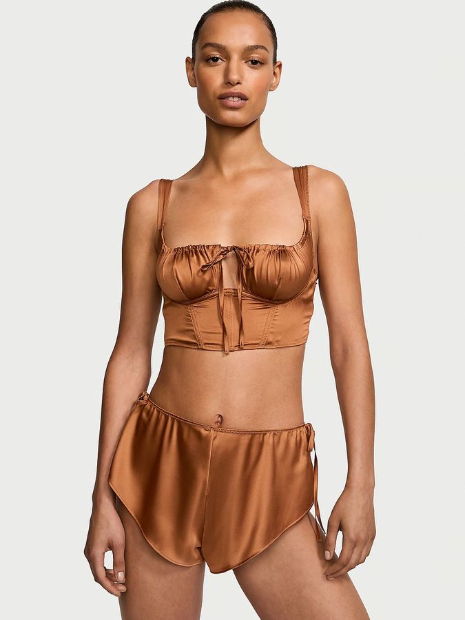 Атласний комплект Corset Top & Shorts Set Victoria's Secret