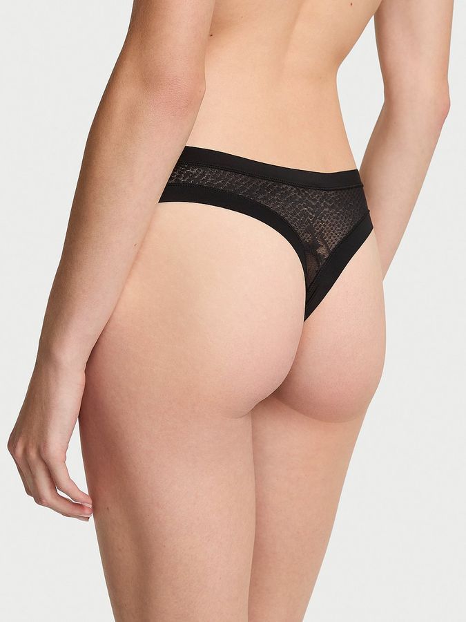 Безшовні трусики тонг No-Show Snake Mesh PINK