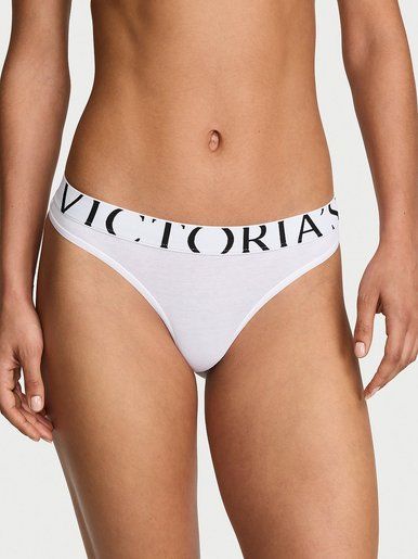 Бавовняні трусики тонг Exploded Logo Victoria's Secret