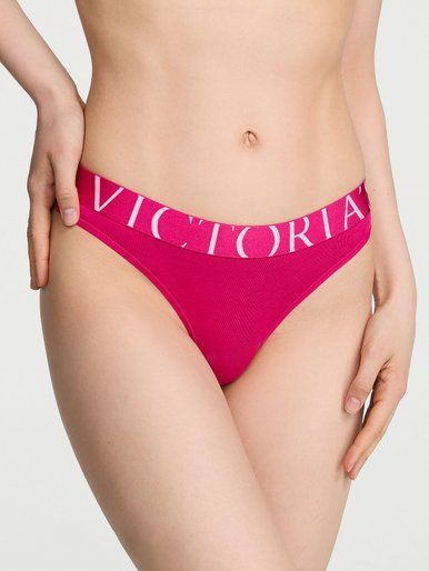Трусики тонг Exploded Logo Cotton Victoria's Secret