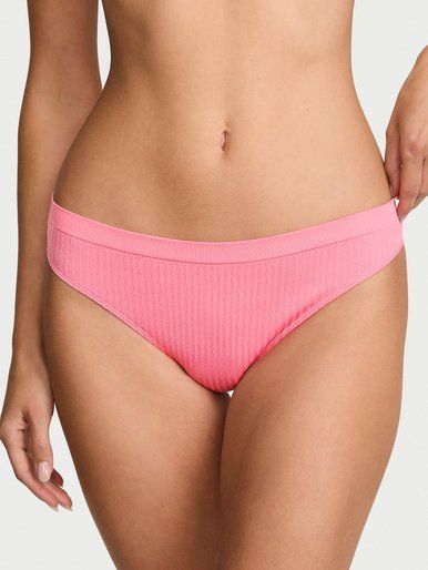Безшовні трусики тонг Sheer Rib Thong PINK
