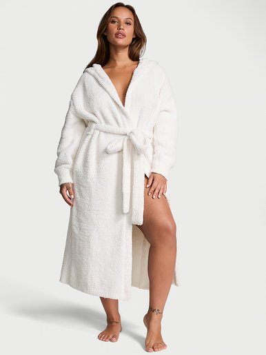 Длинный халат с синели Chenille Hooded Long Robe Victoria's Secret