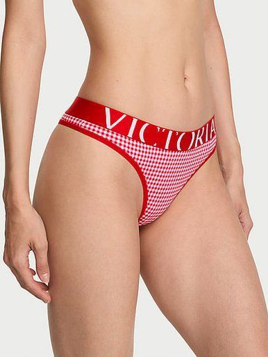 Бавовняні трусики тонг Exploded Logo Victoria's Secret