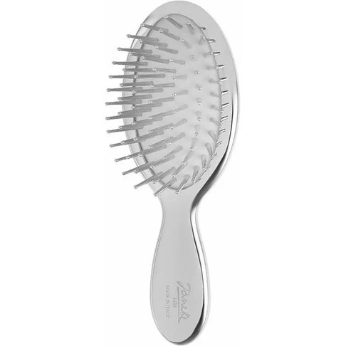 Маленька масажна щітка для волосся Chromium Line Pneumatic Hairbrush With Metallic Pins Small Janeke