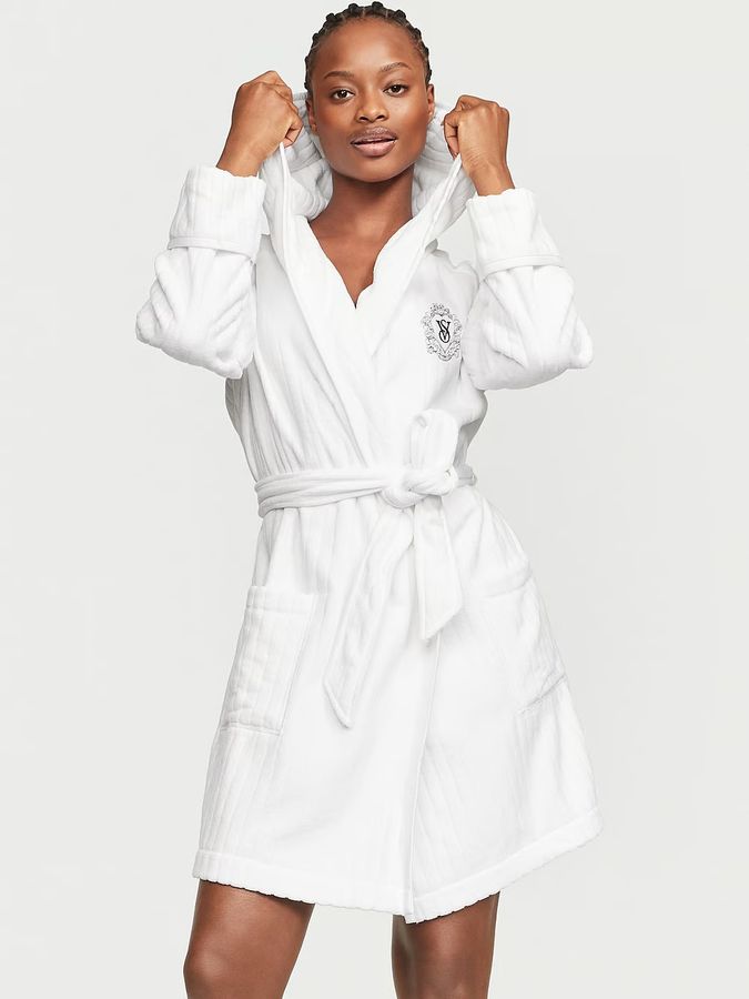 Махровий халат Terry Hooded Short Robe Victoria's Secret