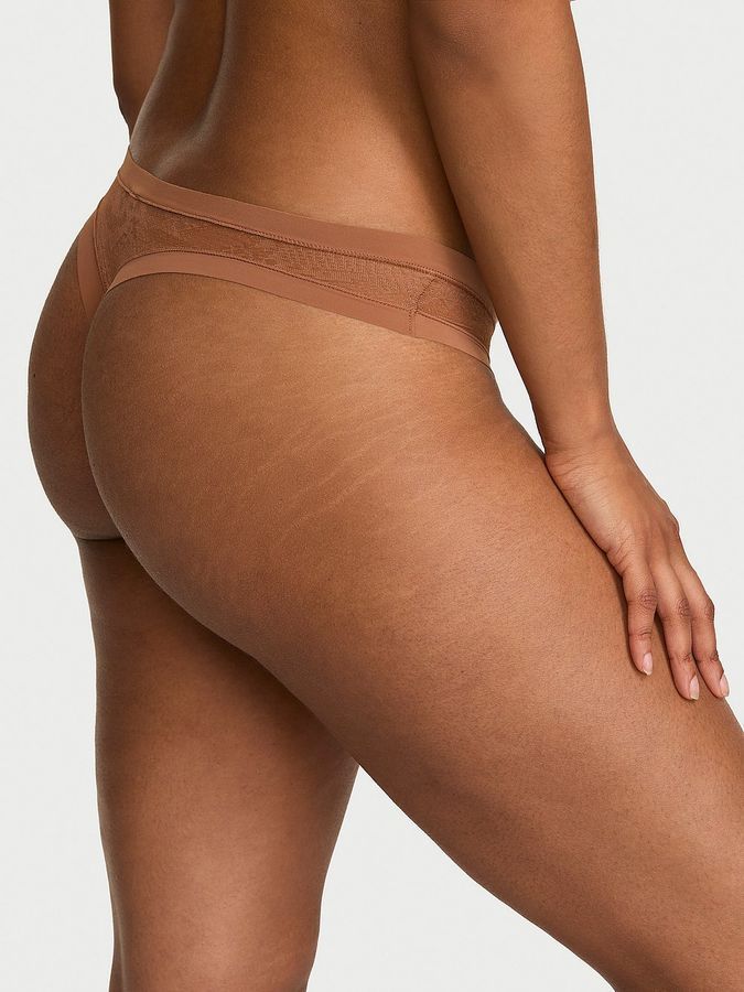 Безшовні трусики тонг No-Show Snake Mesh PINK